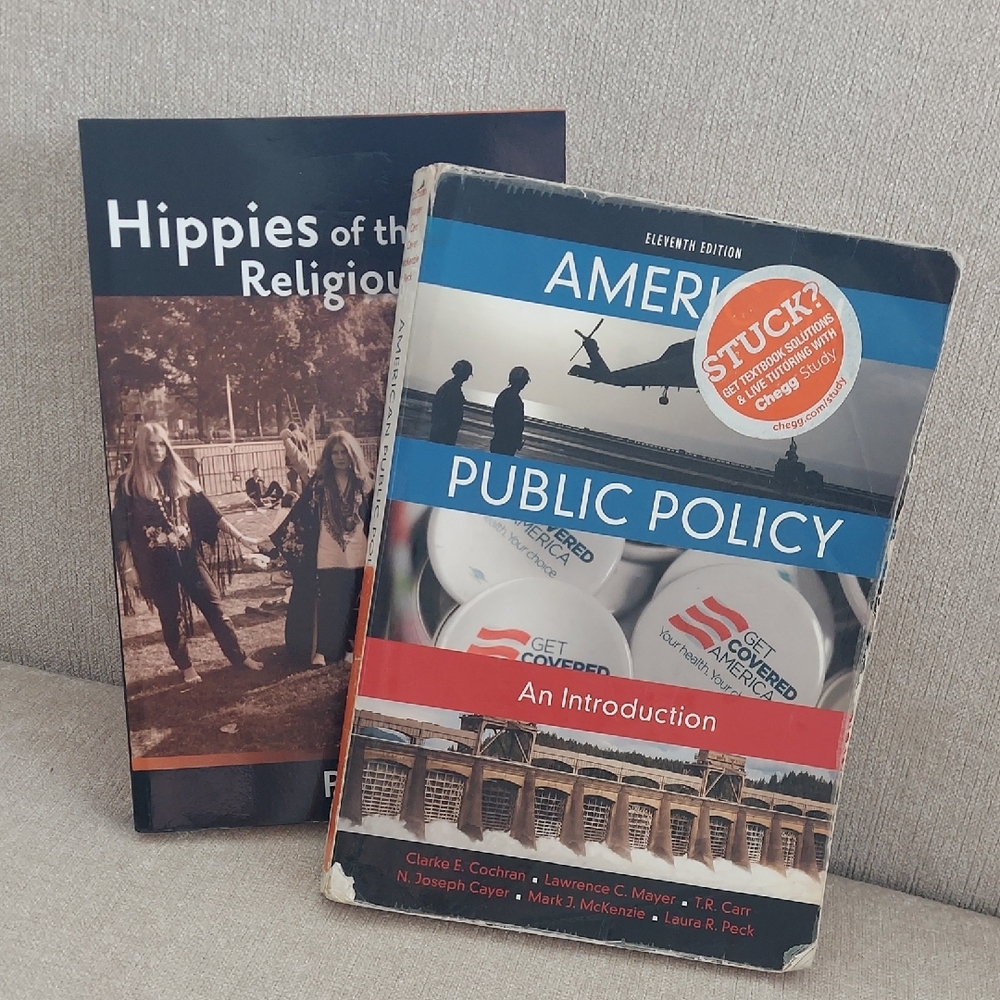 American Public Policy textbook & Hippies of the Religious Right book